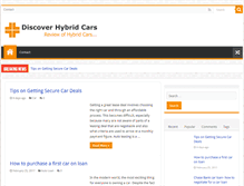 Tablet Screenshot of discoverhybridcars.com